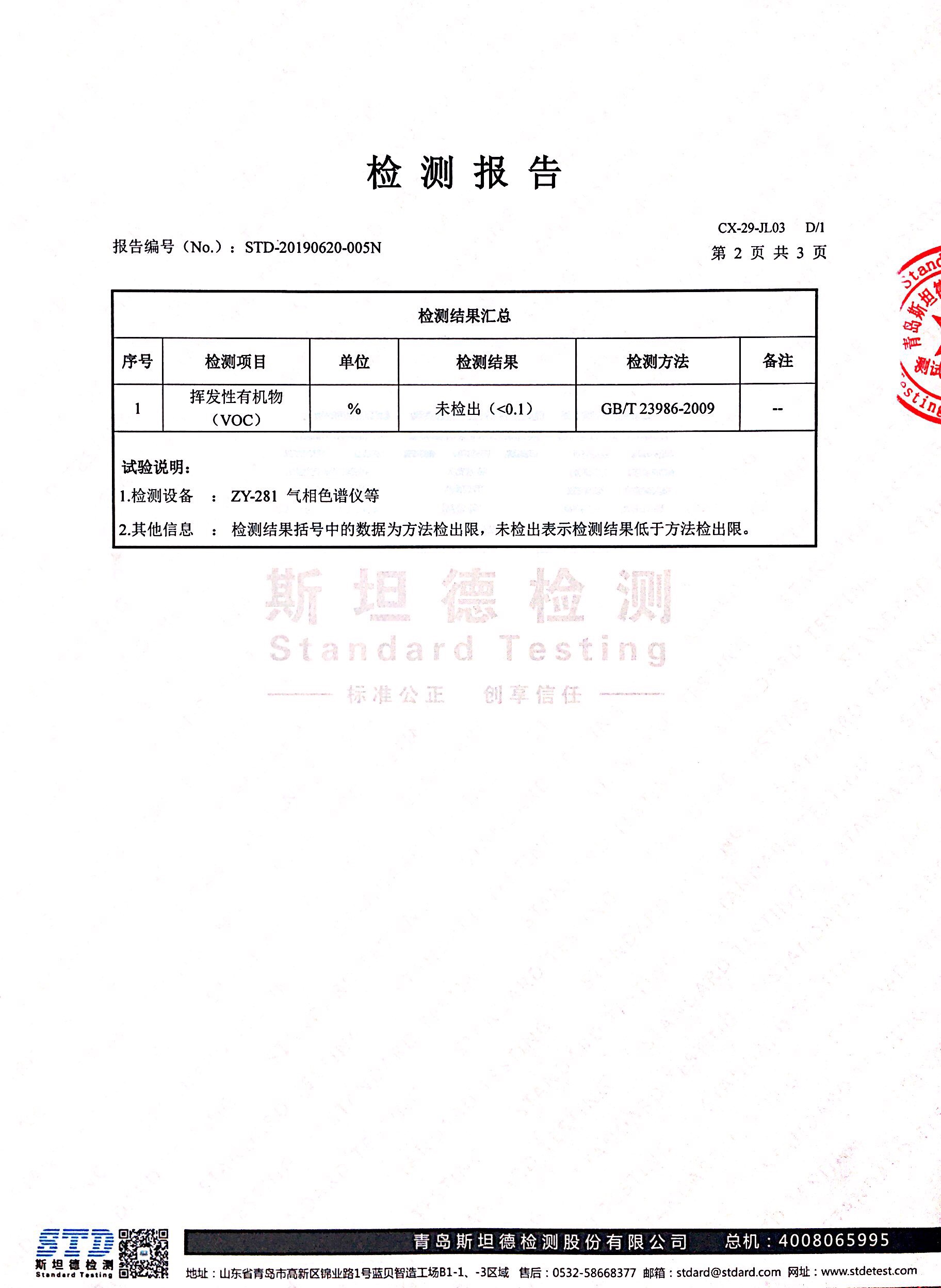 揮發(fā)性有機物voc檢測報告